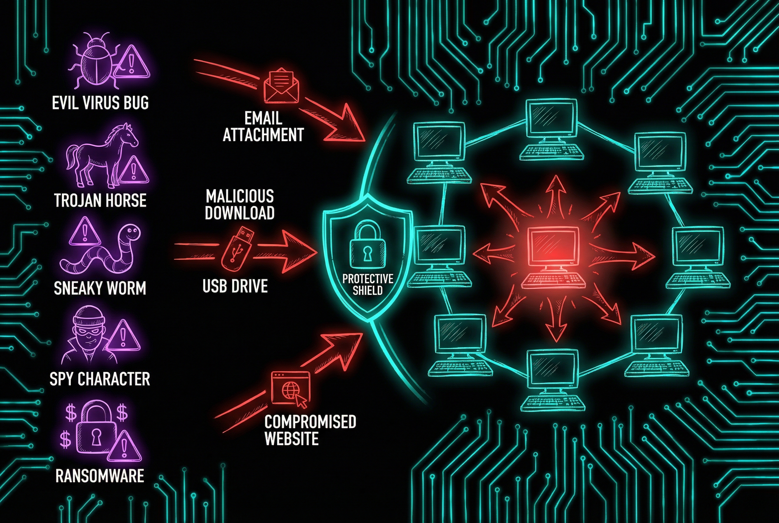 Malware Types Vectors
